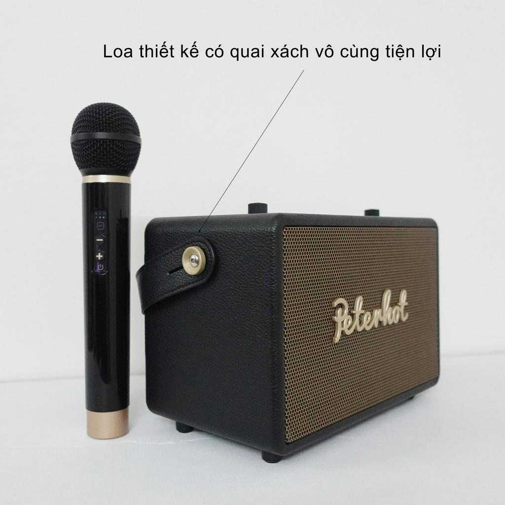 Loa Karaoke Bluetooth Peterhot A106W  - Loa xách tay karaoke nhỏ gọn, công suất 30w