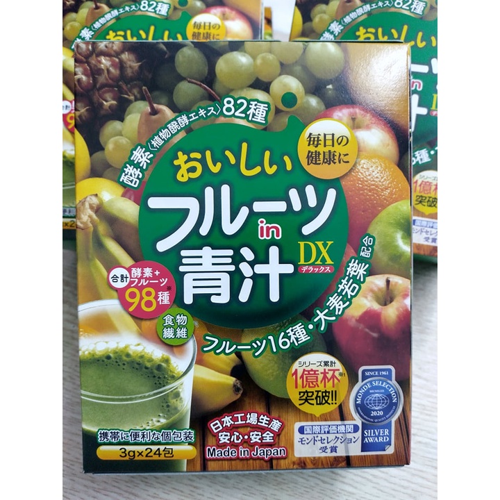 Bột nước ép trái cây tổng hợp Japan Gals 24 góix3g, hàng Nhật nội địa date 2/2024