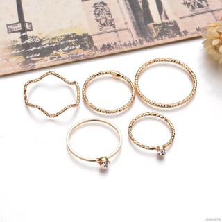 Bộ 5 nhẫn đốt tay pha lê