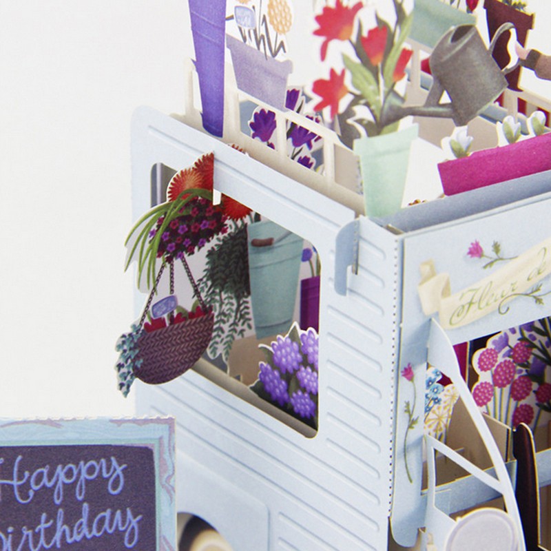 ❤❤ 3D Pop Up Festoon Vehicle Greeting Card Christmas Valentine Birthday