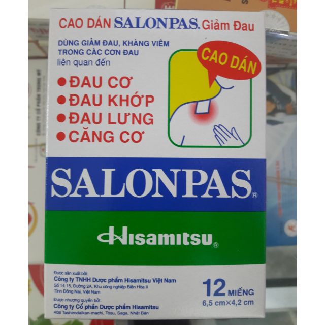 Cao dán Salopas 12 miếng