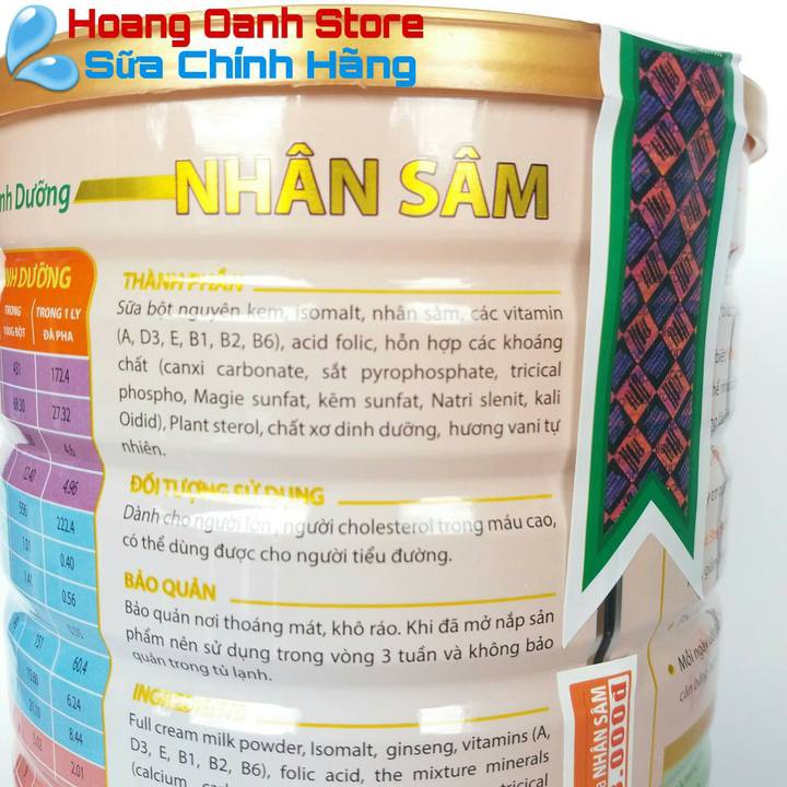 GOLD BETA NHÂN SÂM 900g - Sữa dành cho NGƯỜI GIÀ PHỤC HỒI SỨC KHỎE - Dành cho người già - Tiểu đường 900g