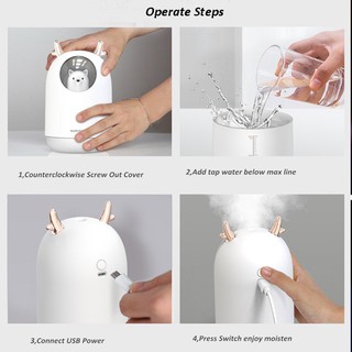 Máy phun sương tạo độ ẩm hình gấu