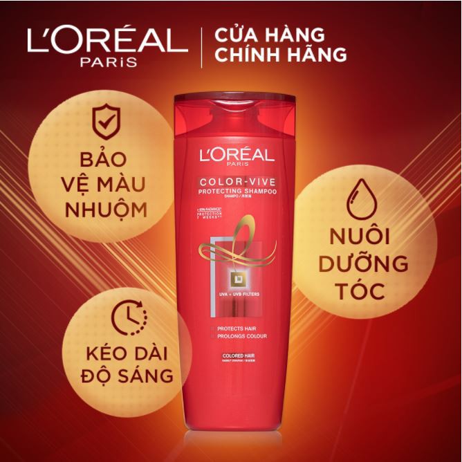 Dầu Gội Bảo Vệ Màu Tóc Nhuộm L'Oreal Elseve Color Protect 7 Weeks Shampoo