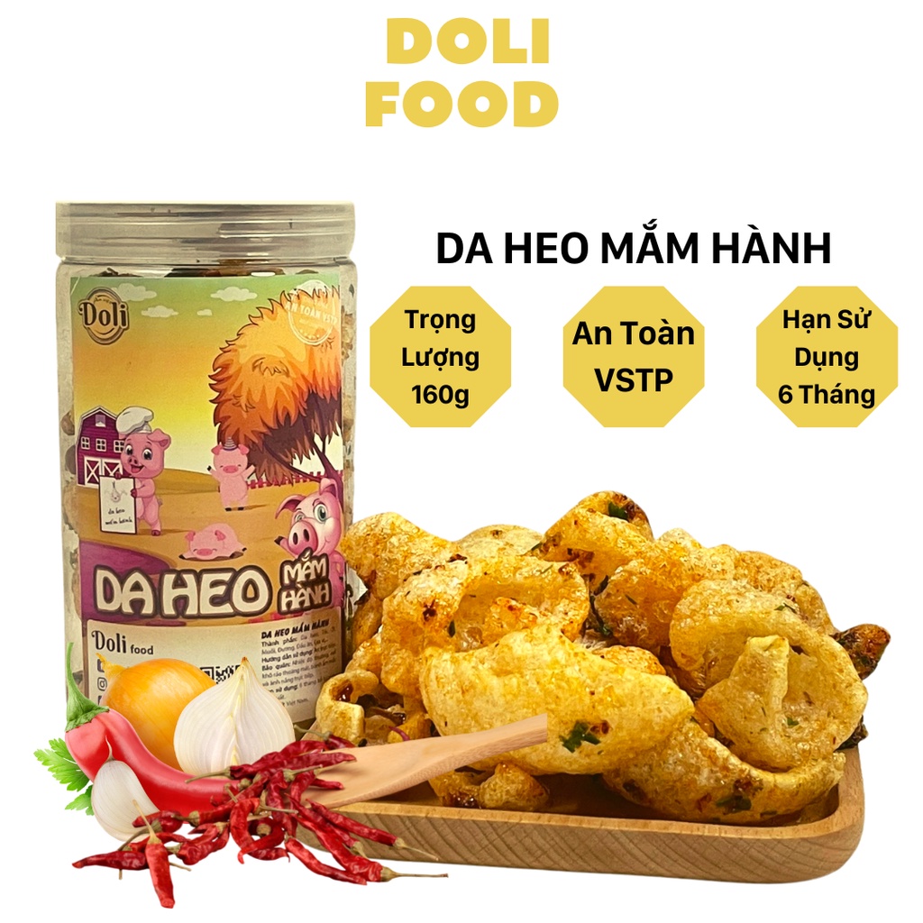 Da Heo Mắm Hành 160g Da Heo Giòn Giòn Nhà Làm, Ăn Là Mê DAV012