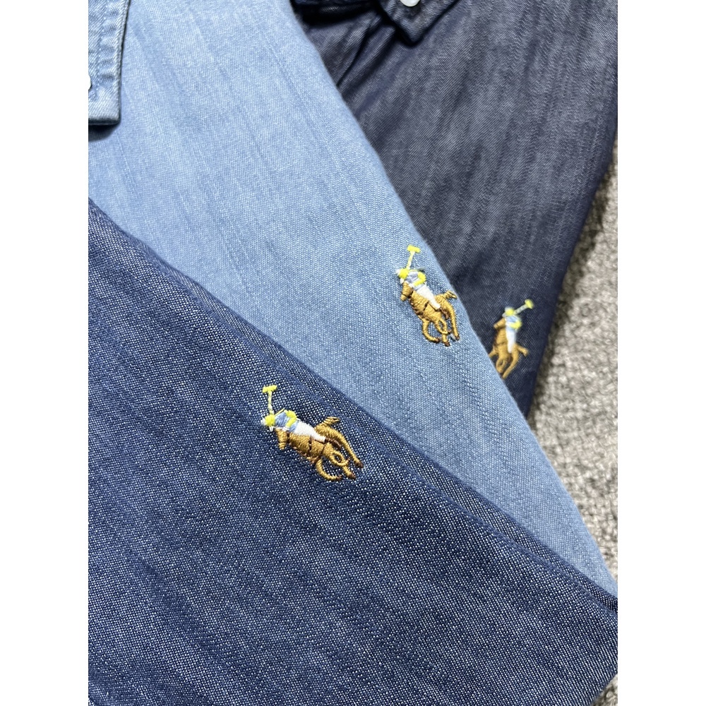 Áo Sơ Mi Denim Dài Tay Màu Trơn Phong Cách Công Sở Thời Trang Cho Nam