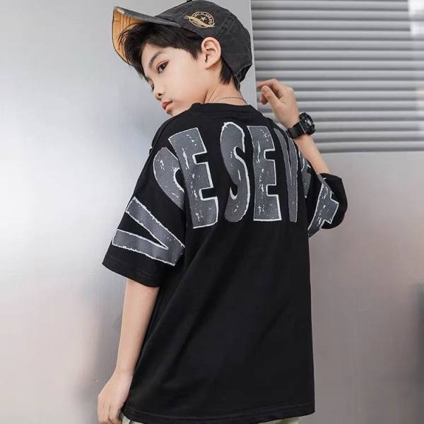 Áo Thun Tay Ngắn In Chữ Trẻ Trung Cho Bé Trai 2022