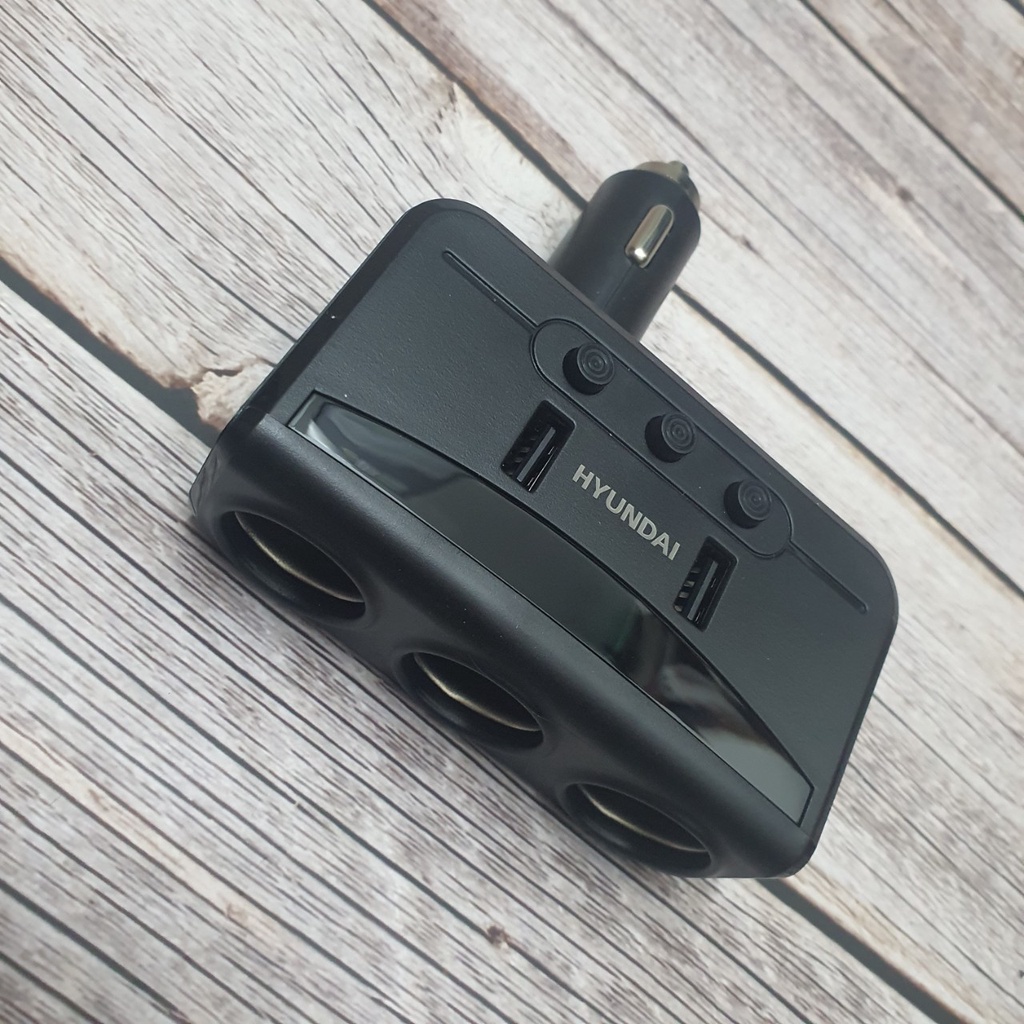 Bộ Chia Tẩu Sạc Ô Tô Đa Năng 3 Cổng Tẩu Kèm 2 Cổng USB