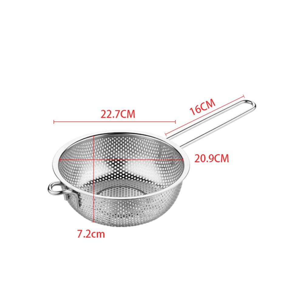 Rổ Lọc Bằng Thép Không Gỉ Có Tay Cầm Tiện Dụng Cho Nhà Bếp