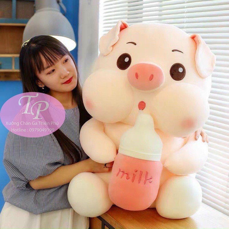 Gấu Bông Heo Sữa Bú Bình Nhập Khẩu Siêu CUTE