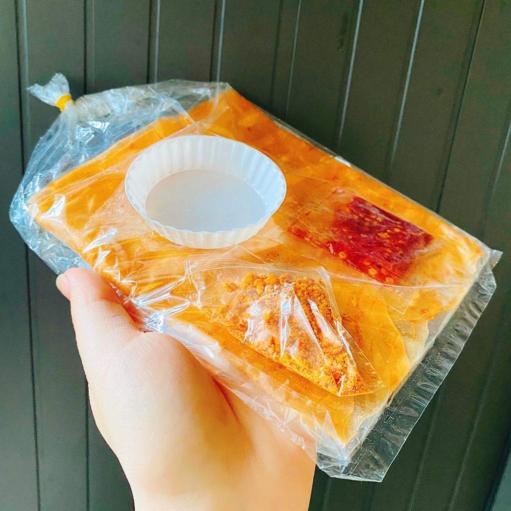 Bánh Tráng Chấm Dẻo Tôm Ớt UNIN Bánh Tráng Trộn Cay Kèm Muối Tôm Ăn Là Mê - Ăn Vặt Ngon BT006