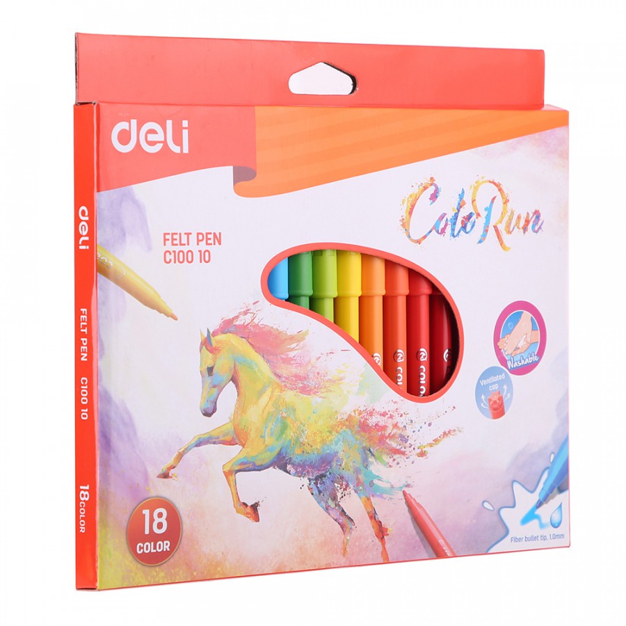 Bút lông màu Deli C10010 18 màu,C10020 24 màu