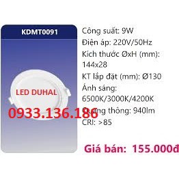 Đèn led âm trần Duhal KDMT0091