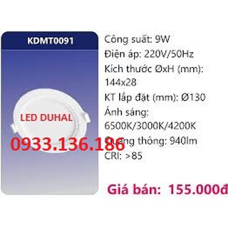 Đèn led âm trần Duhal KDMT0091