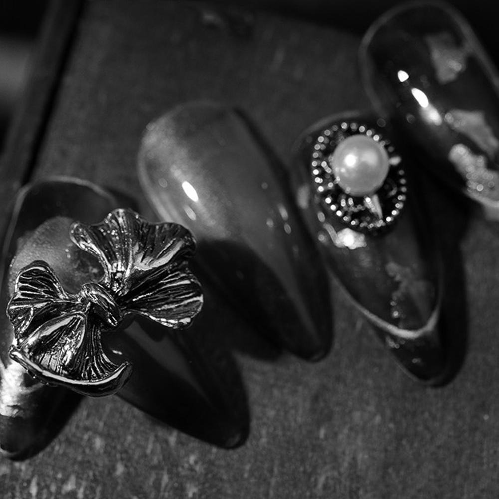 Phụ Kiện Trang Trí Móng Tay Hình Gấu Và Nơ Xinh Xắn