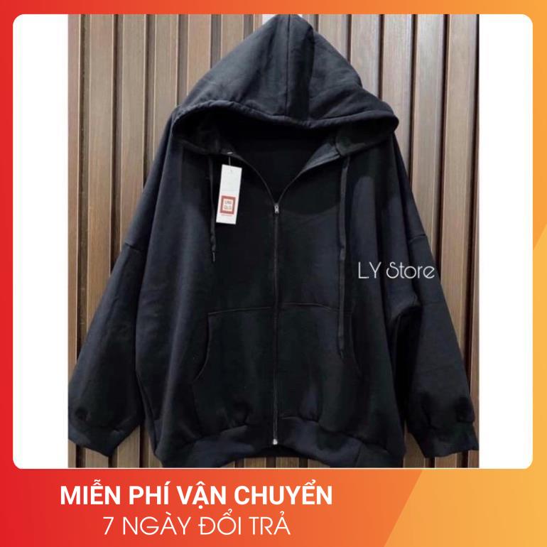 [Video/Ảnh thật] Áo khoác nỉ hoodie trơn Unisex - Thun tay dài form rộng có mũ dáng suông basic ulzzang nam nữ HOT
