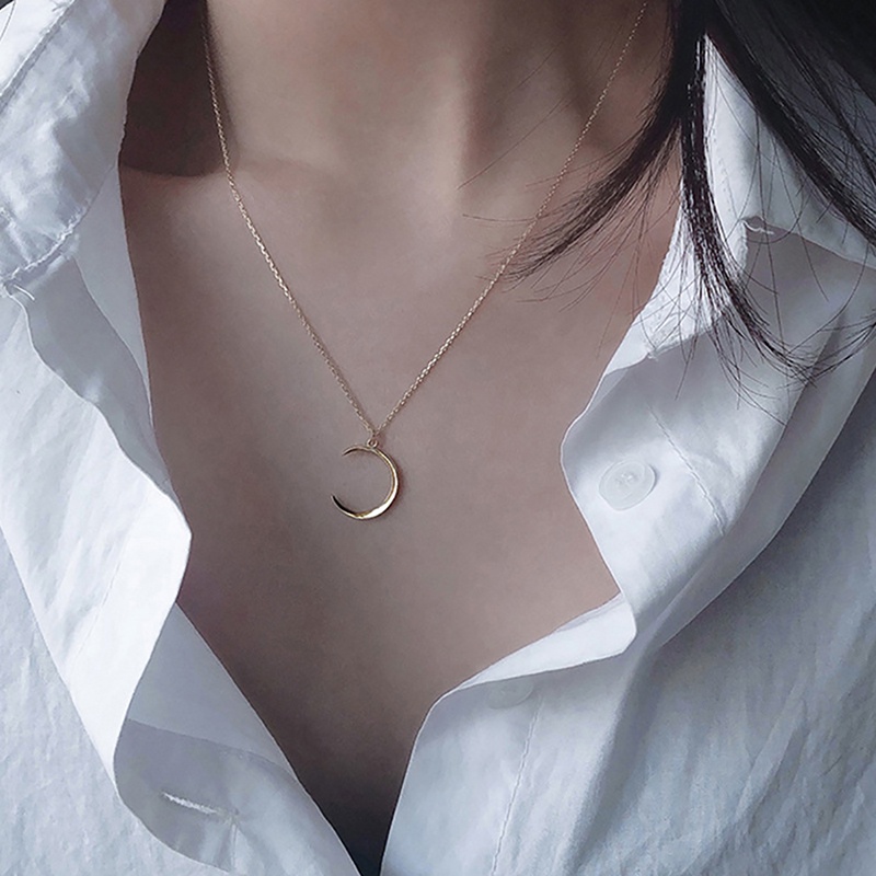 Vòng cổ Sợi Xích Ngắn Thiết Kế Mặt Trăng Thiết Kế Đặc Biệt Thời Trang Mới Mẻ Giản Dị Phụ Kiện Trang Sức Cho Nữ XWNYDER