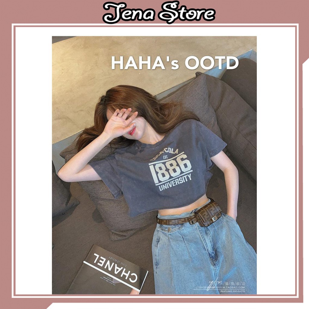 Áo thun Croptop Ulzzang, áo phông form rộng ACR8