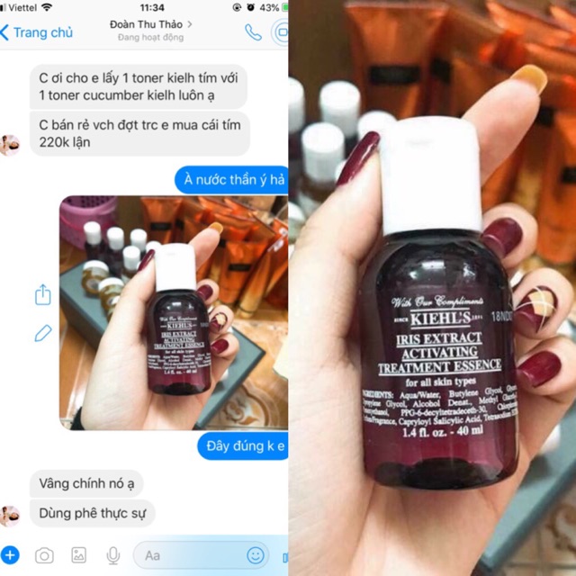 Nước thần Iris Extract Activating Treatment Essence Kiehl's | BigBuy360 - bigbuy360.vn