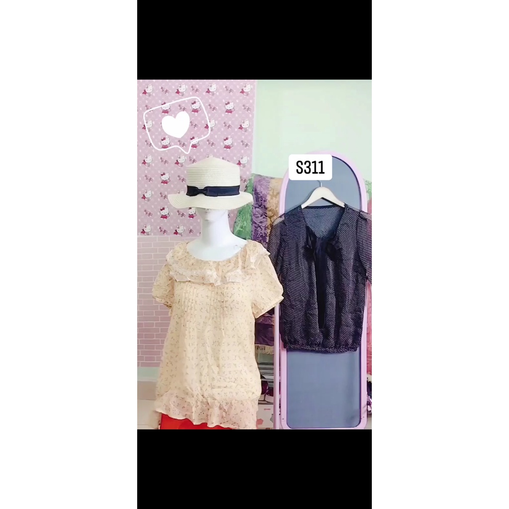 Áo voan hoa vintage. S311