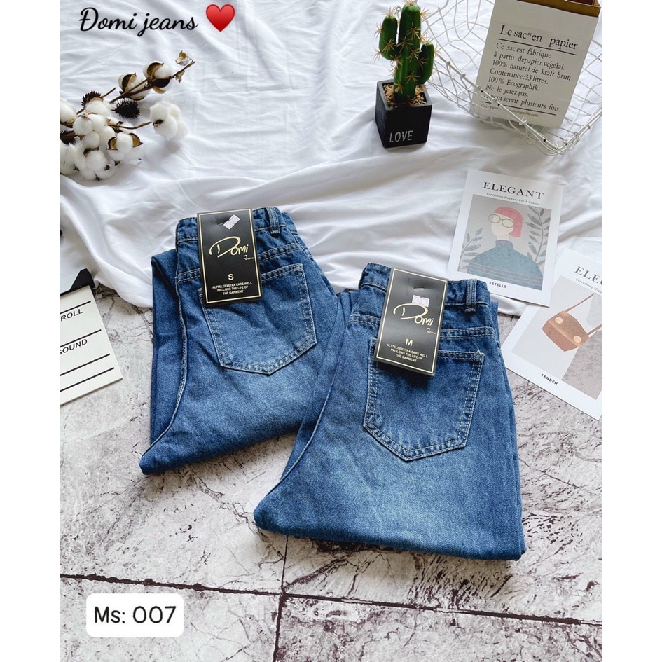 Quần baggy jean nữ lưng cao mẫu baggy trơn hàng VNXK từ 40kg đến 55kg thời trang jean cao cấp KKShopFashion (4 Màu)