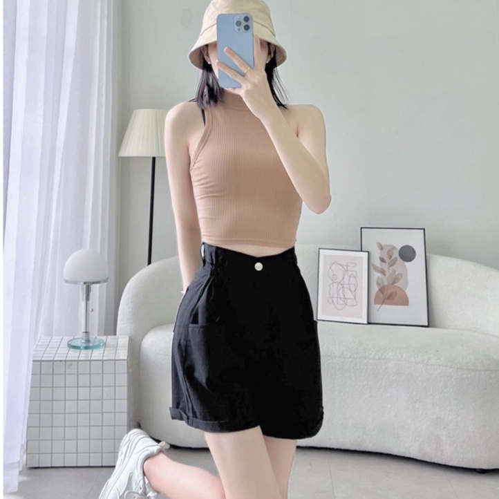 Quần short kaki nữ eo nhún thun có bigsize XXL cho chị em 70kg (Mã SJ1115)