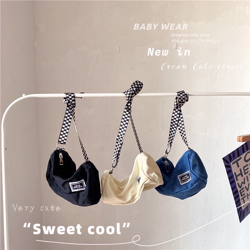 Túi Đeo Chéo Vai Bằng Vải Canvas Phong Cách Hàn Quốc Mới Dành Cho Bé Trai