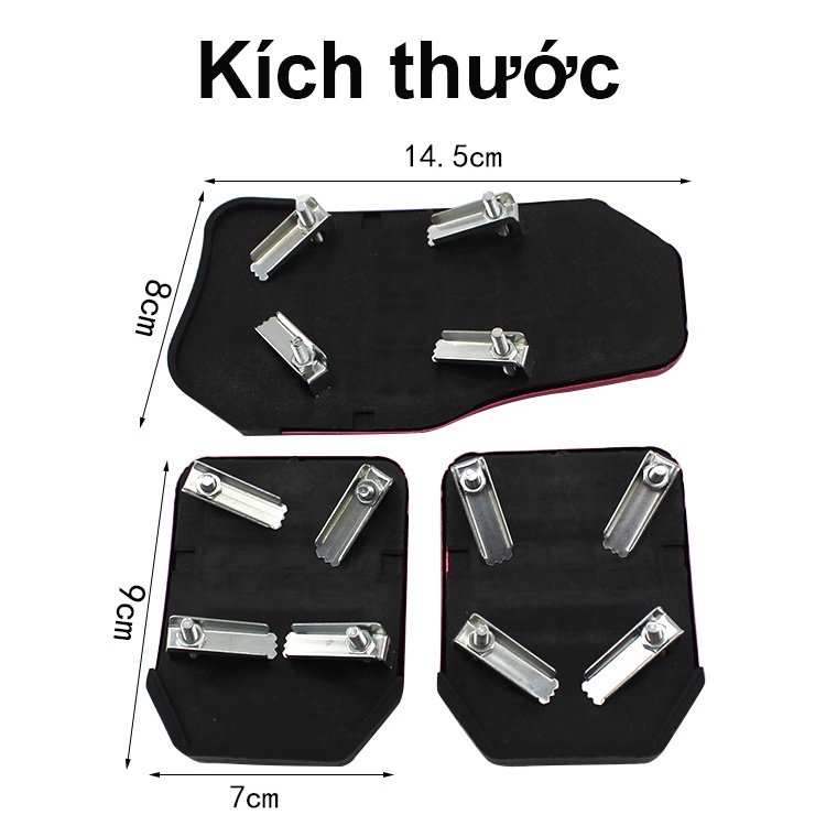 Bộ Ốp Chân Ga Ô Tô -  Số Sàn Và Số Tự Động, Có Kèm Ốc Vít Đi Kèm CARZONE.TOP