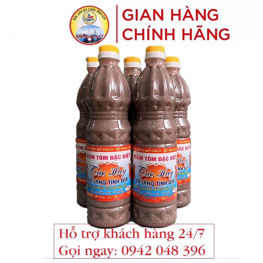 1 Chai Mắm Tôm Ba Làng Thanh Hoá Đặc Biệt 1 Lít