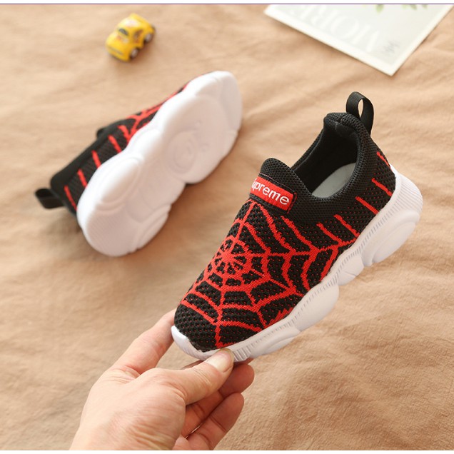 FORM NHỎ Giày thể thao trẻ em giày lười bé trai người nhện Spider Man siêu chất, đế nhẹ, đi êm chân