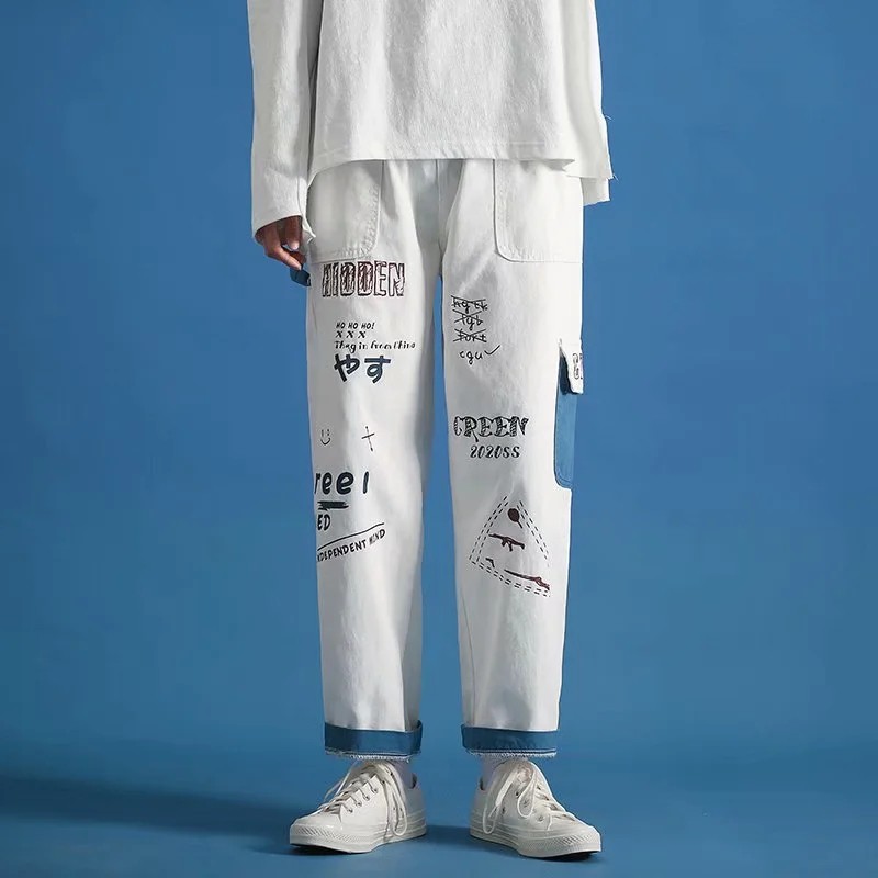 Quần Dài Phong Cách Hàn Quốc Cá Tính Thời Trang Cho Nam / Nữ Size S-3XL | BigBuy360 - bigbuy360.vn