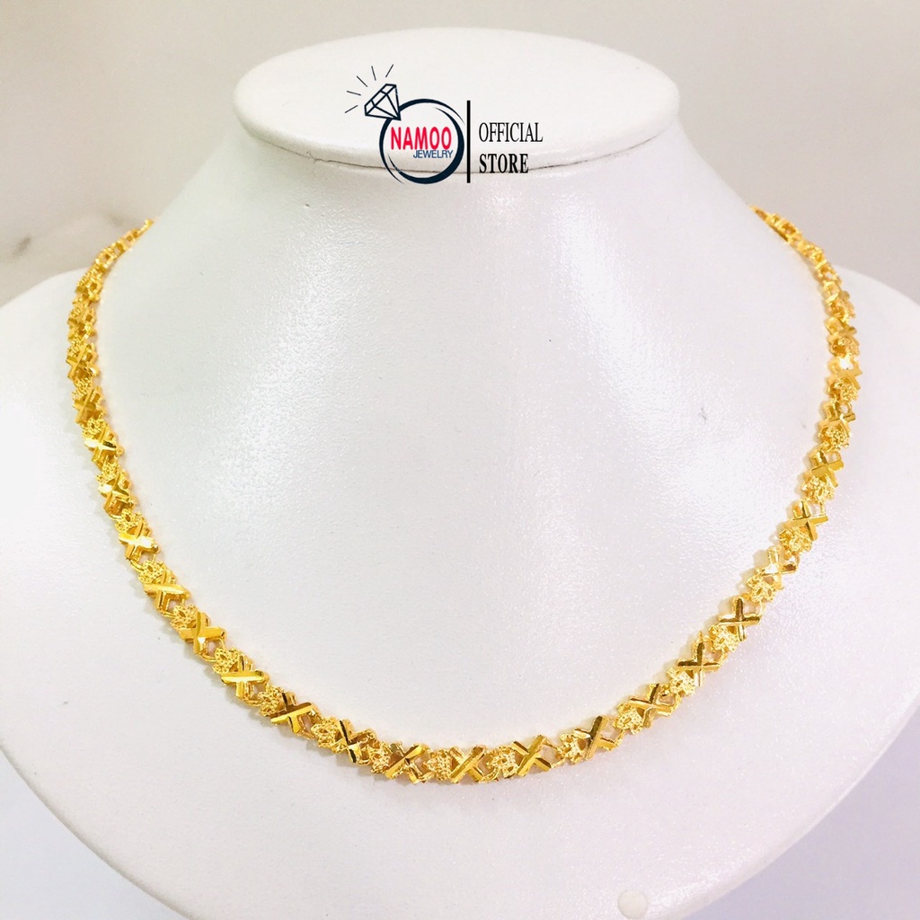 Dây Chuyền trơn V019 Dây Hoa Mai Bản Lớn Dài Dây 50cm