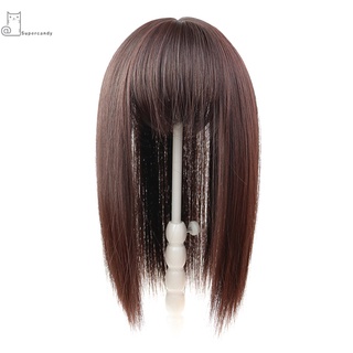 Straight Hair Toppers Hairpiece Clip in Women Bangs Fringe Hair Extensions Wig
