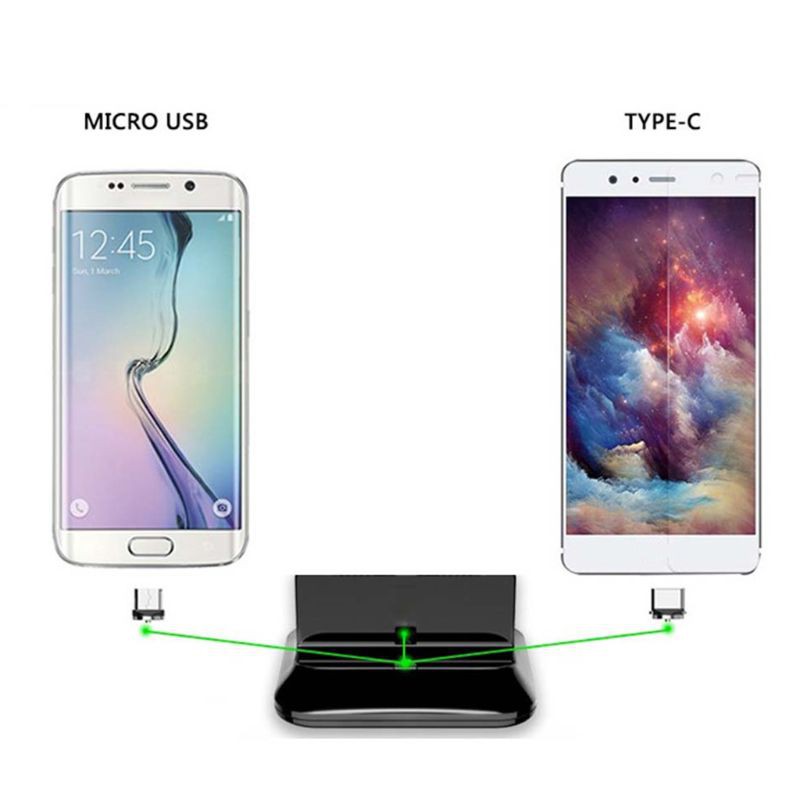 Dock sạc nam châm Micro USB Type C cho điện thoại Android