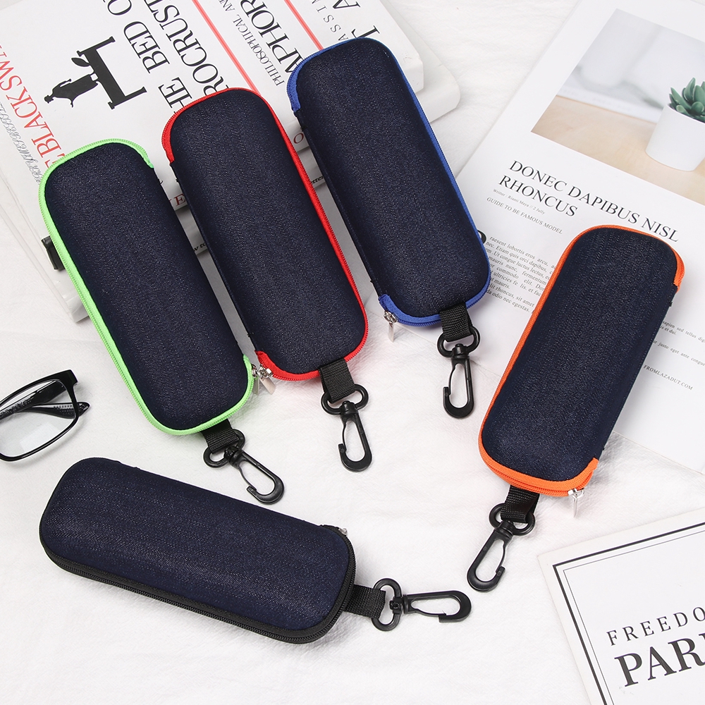 Hộp đựng mắt kính làm bằng vải denim thời trang