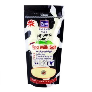 Muối tắm sữa bò Yoko Milk Spa Salt 300g / Muối tắm tẩy tế bào chết Yoko hoa anh đào, dâu tây, nha đam