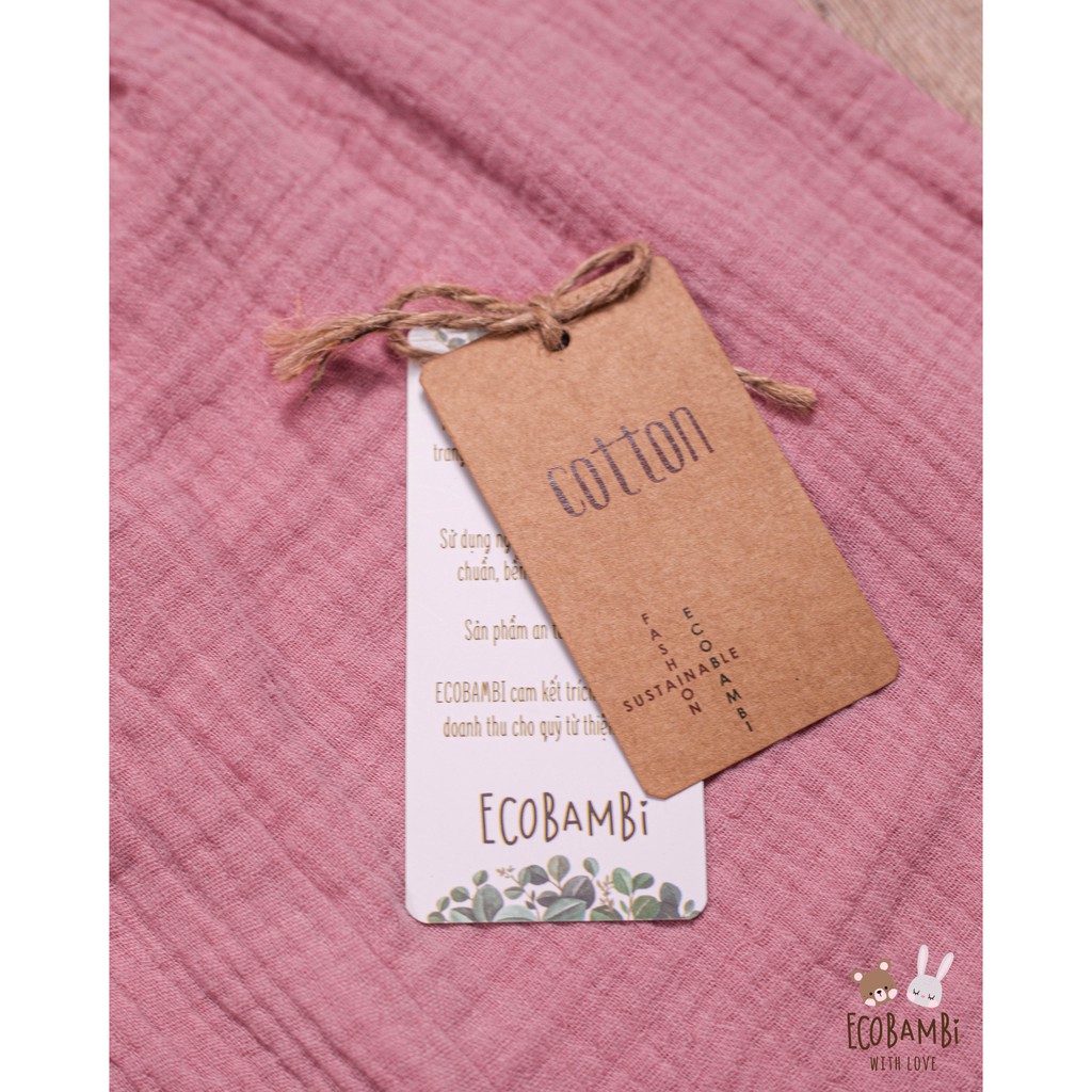 Đầm yếm form đuôi cá bé gái cotton bubble Ecobambi