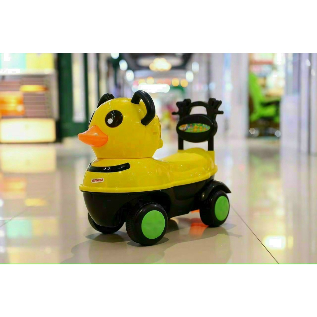 Xe chòi chân con vịt vàng, Xe chòi hình chú vịt có nhạc, có đèn led cho bé