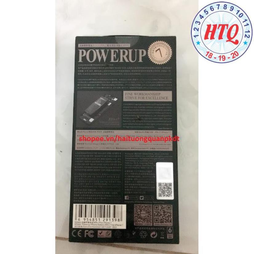 Pin dung lượng cao cho iPhone 7 - 7Plus chính hãng Remax RPA-i7