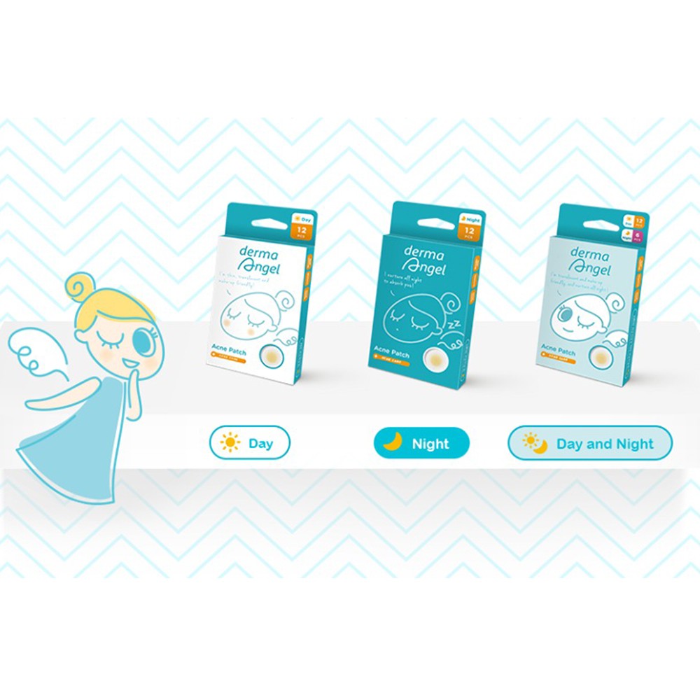 Miếng Dán Mụn Ban Ngày và Ban Đêm Derma Angel | BigBuy360 - bigbuy360.vn