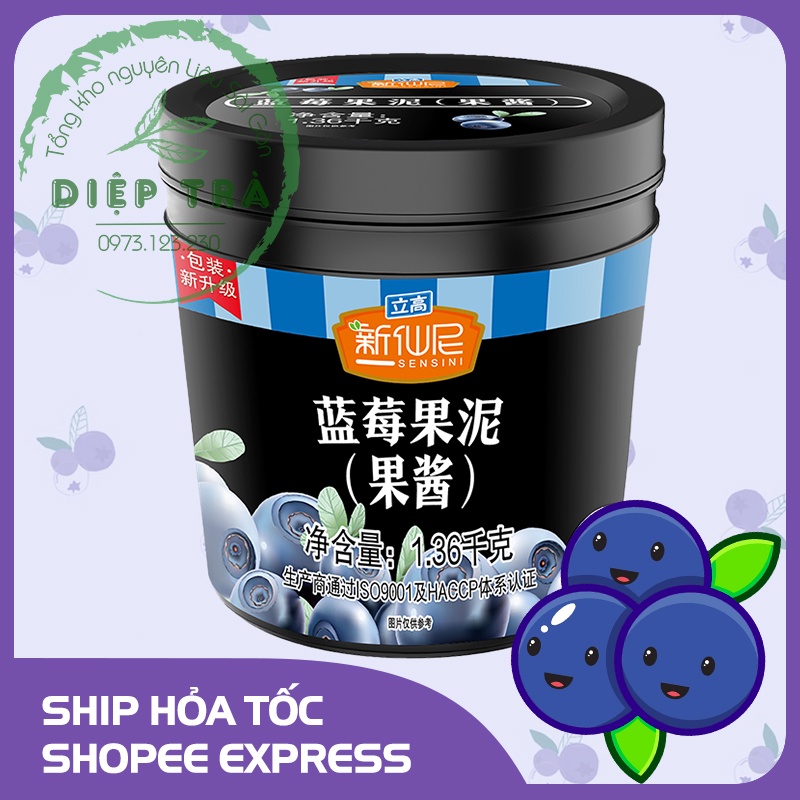 Mứt Nhuyễn Hoa Quả Sensini 1.36kg các vị: Xoài, Dâu, Đào, Cam, Việt Quất, Nhiệt Đới, Dứa Chanh Leo, Kiwi, Đào Vàng