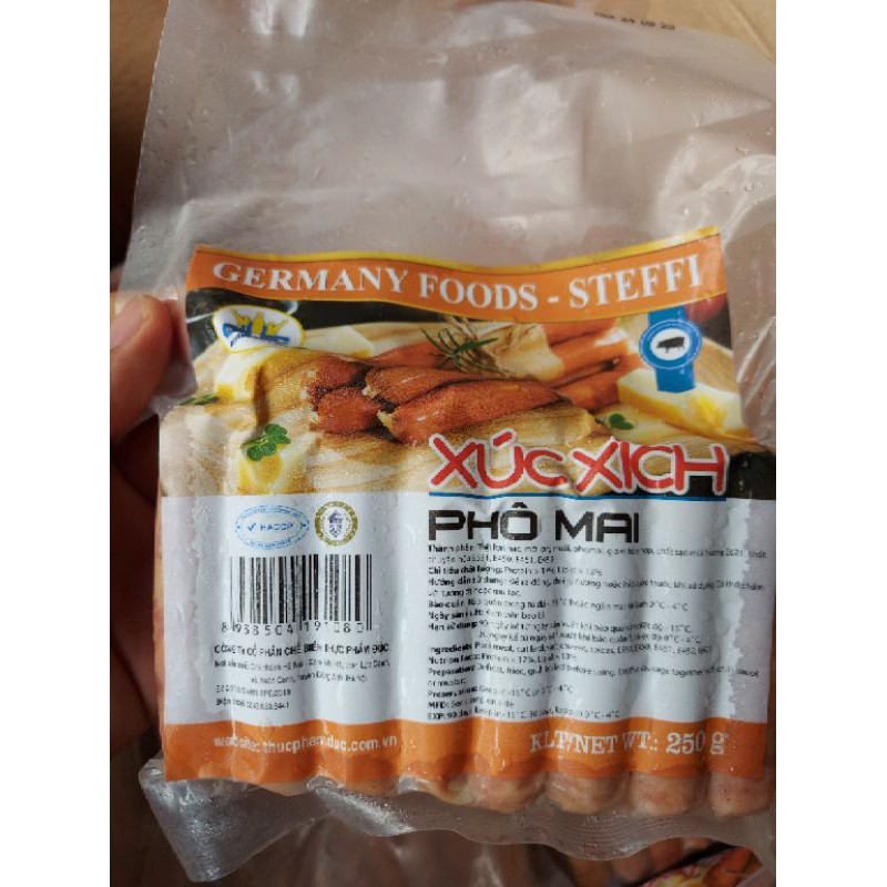 XÚC XÍCH PHO MAI GÓI 250GR 16 CÁI