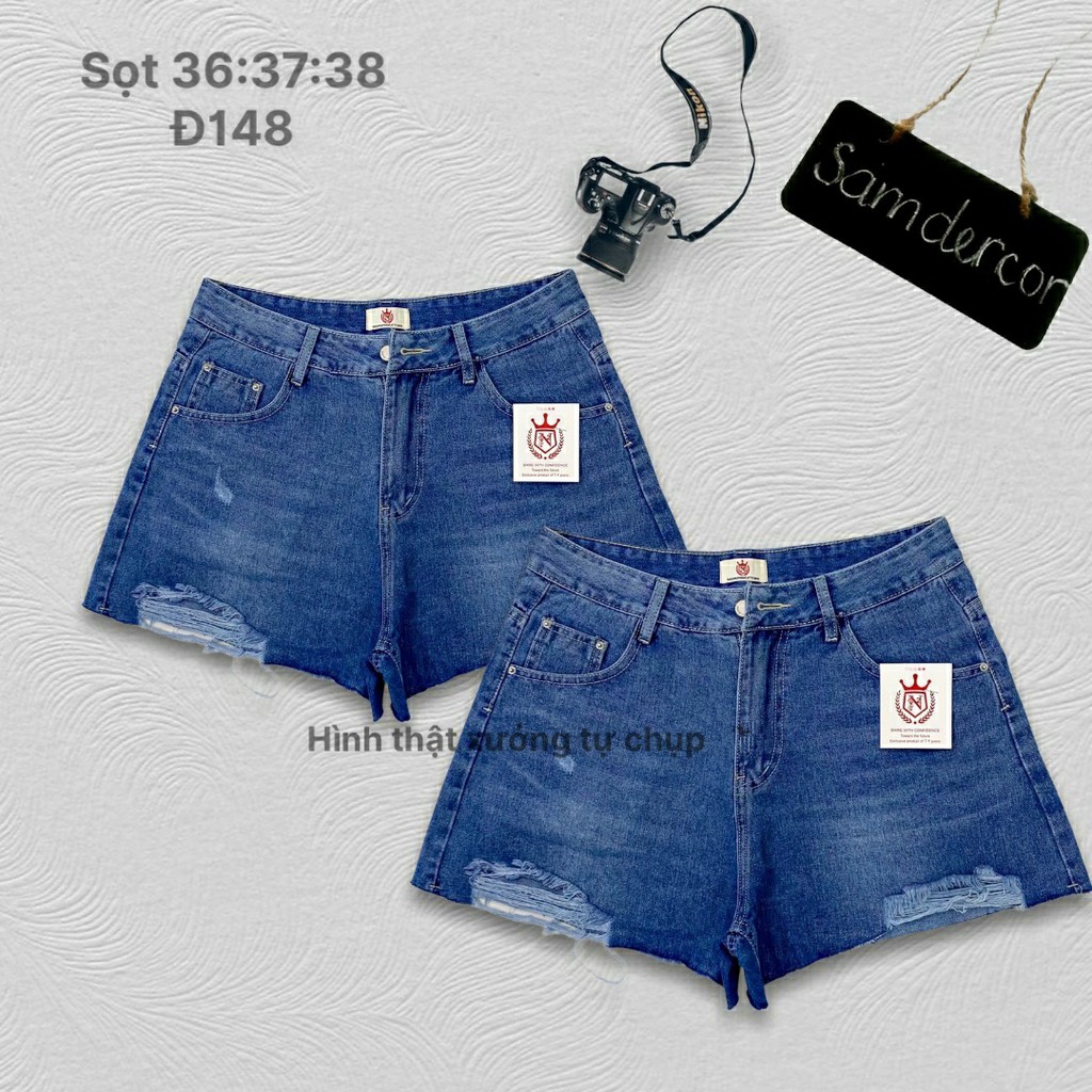 Quần sọt jean nữ hàng bigsize mẫu rách tua lai ảnh thật