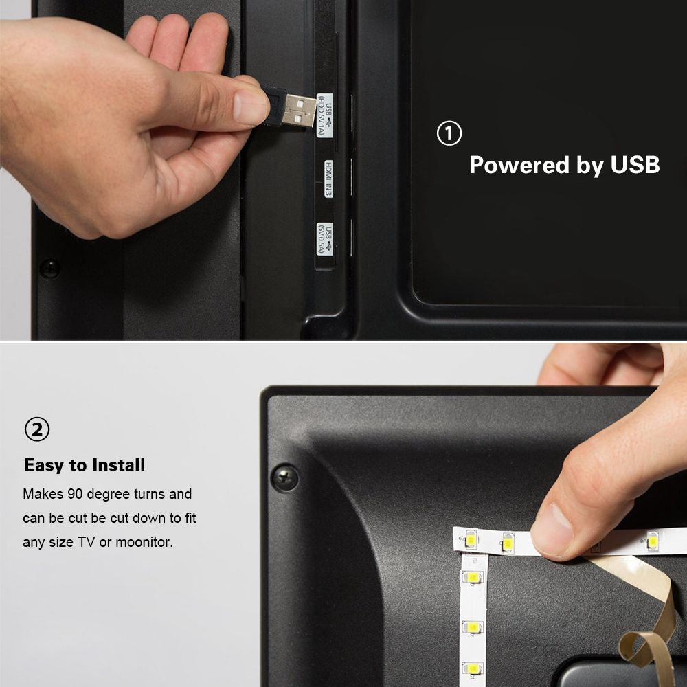 Dải đèn LED USB 1M / 2M / 3M / 4M / 5M ánh sáng trắng tùy chỉnh trang trí nhà cửa dịp giáng sinh