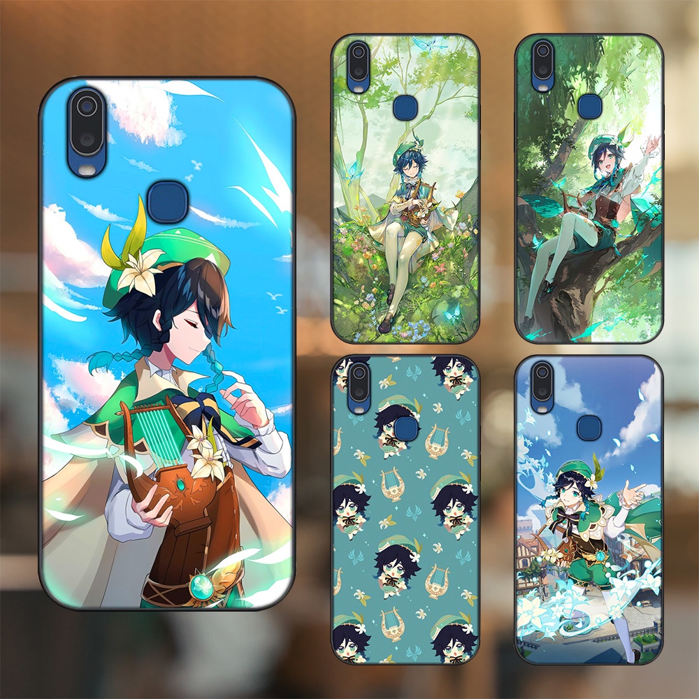 Ốp lưng Vivo Y11 viền đen in hình Venti Genshin Impact