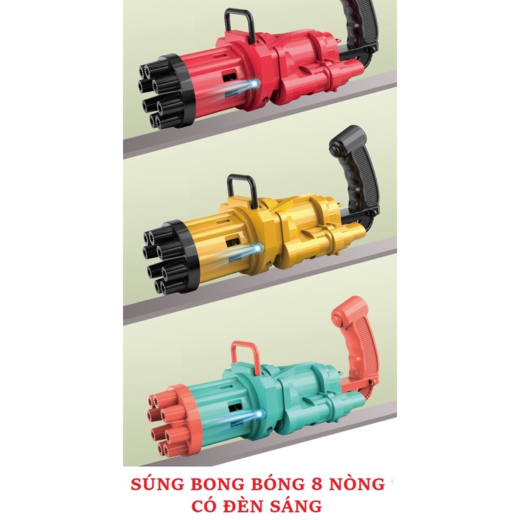 Súng bắn bong bóng, Đồ chơi thổi bong bóng xà phòng 25 nòng tặng kèm súng 8 nòng siêu hot cho trẻ em