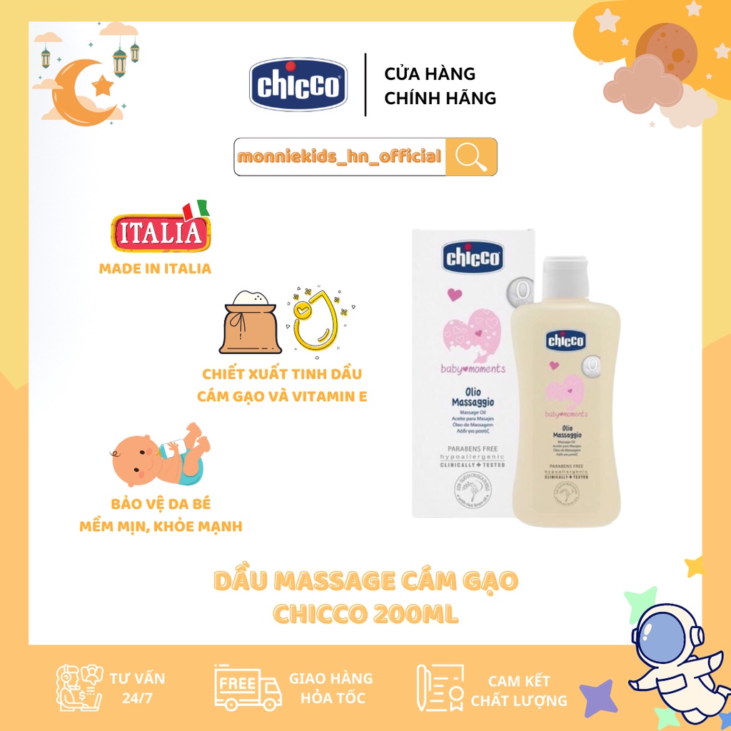 DẦU MASSAGE DƯỠNG DA CHICCO