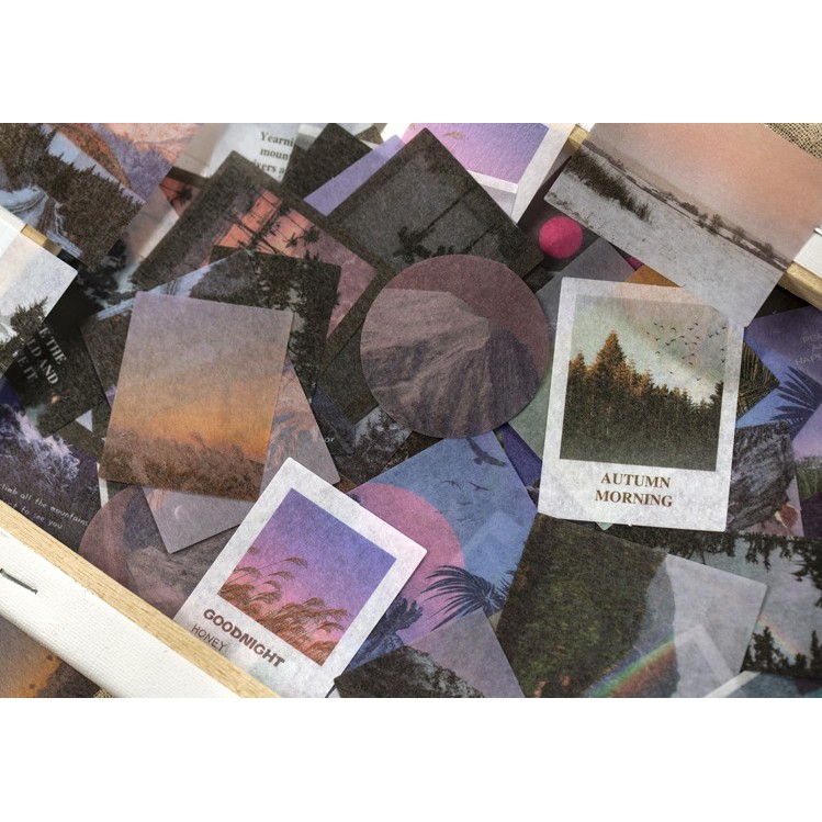 Túi 100 miếng sticker phong cách ảnh chụp nhiều mẫu cực đẹp