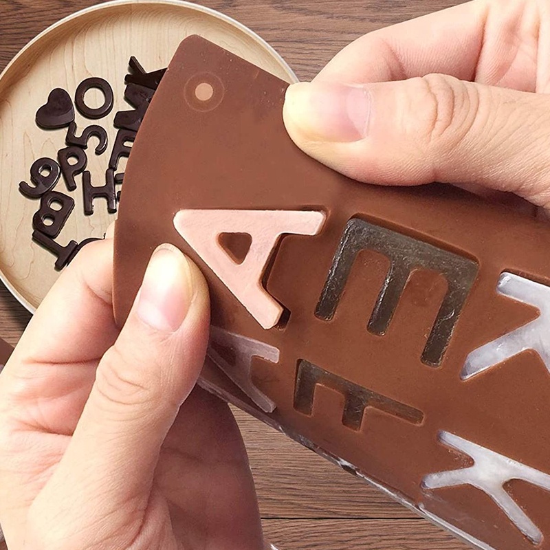 Khuôn silicone làm bánh hình chữ cái DIY
