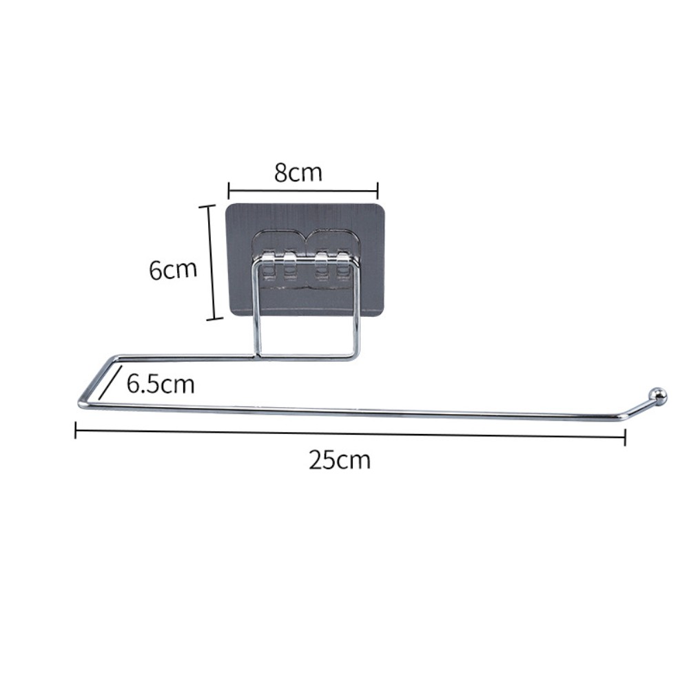 Giá treo cuộn giấy vệ sinh, treo khăn dán tường độc đáo - Giá treo đồ đa năng bằng thép không gỉ